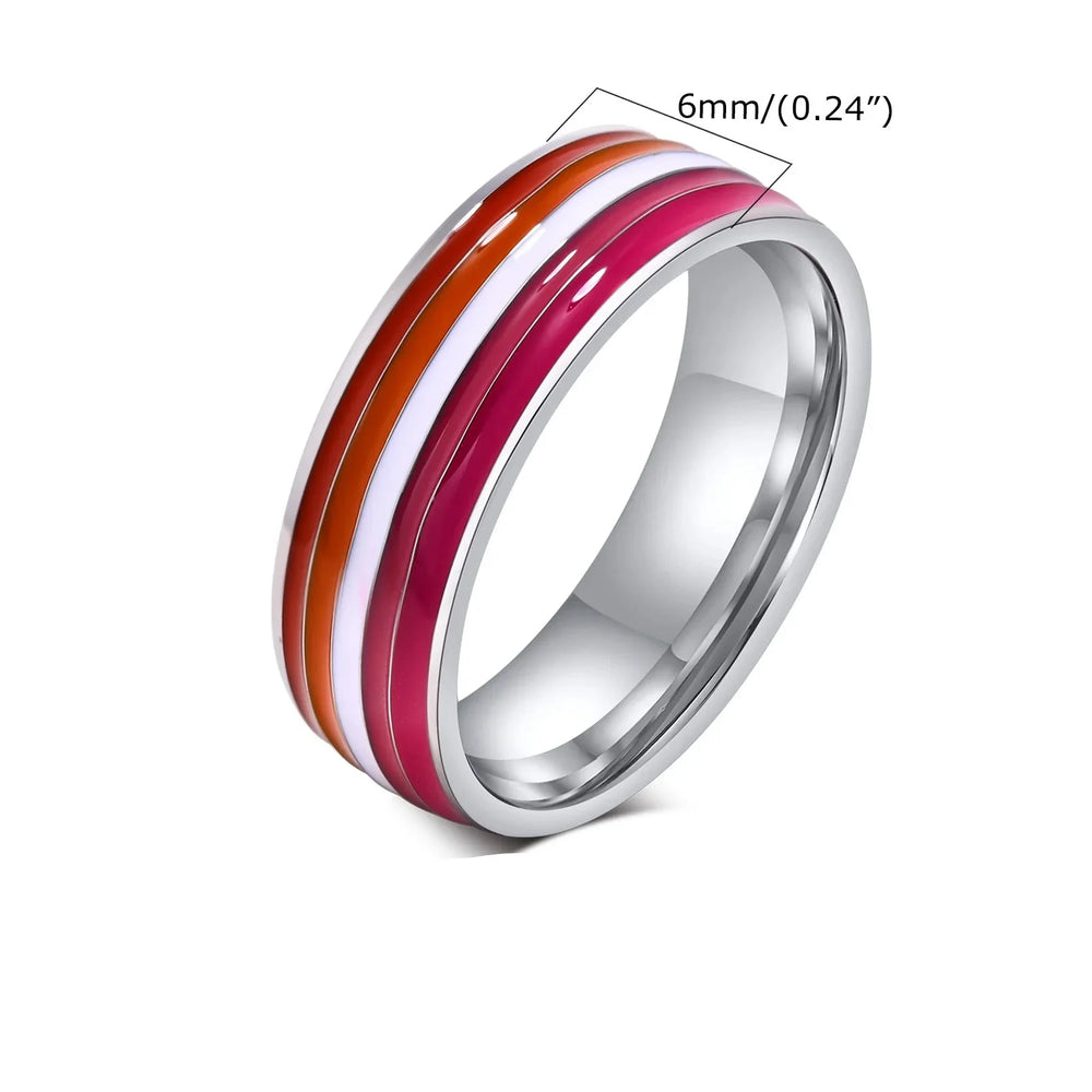 Rainbow Titanium Ring - 11 / 040