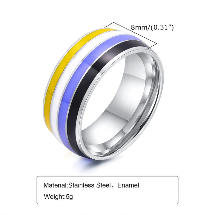 Rainbow Titanium Ring - 11 / 044