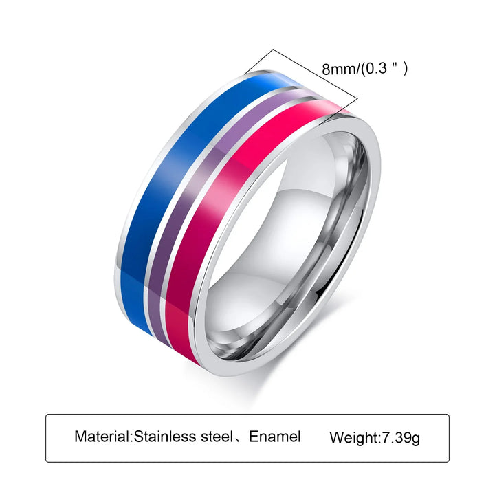 Rainbow Titanium Ring