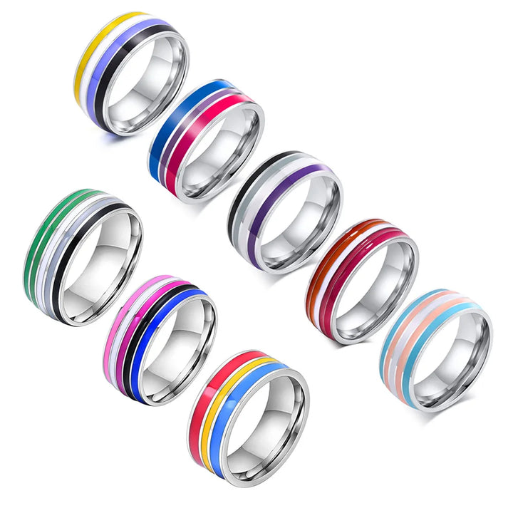 Rainbow Titanium Ring