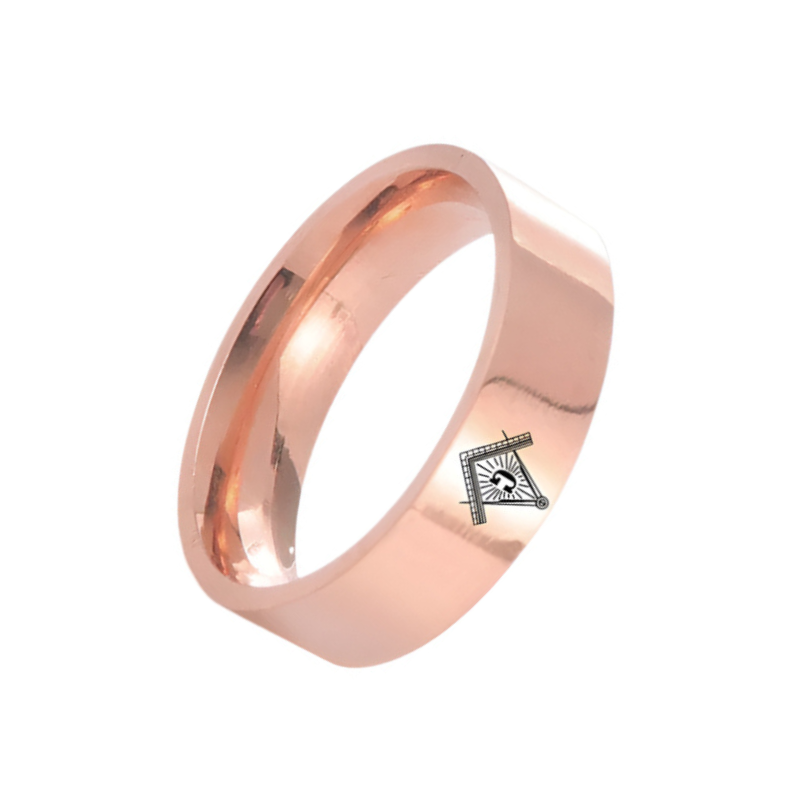 Rose Gold Masonic Ring