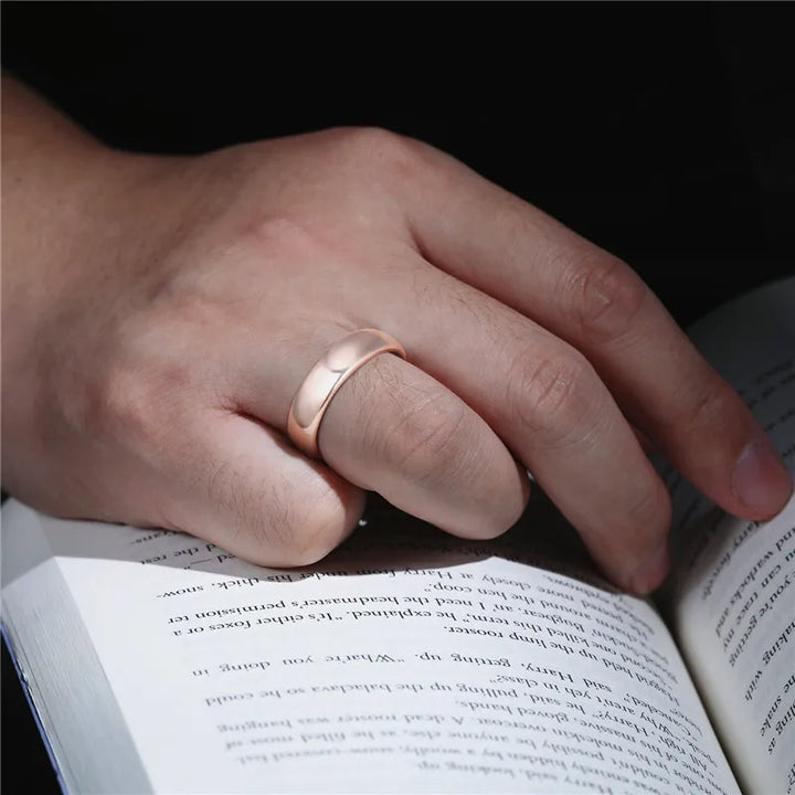 Rose Gold Tungsten Ring