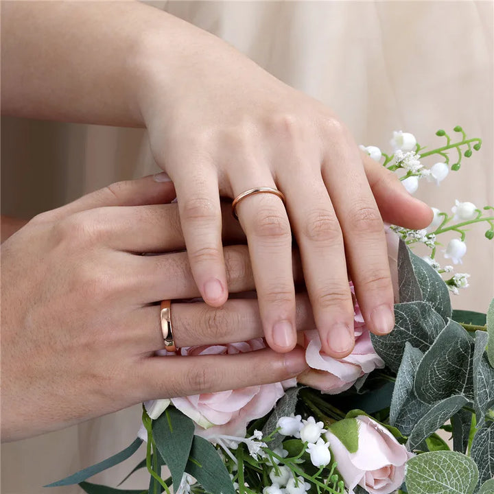 Rose Gold Tungsten Ring