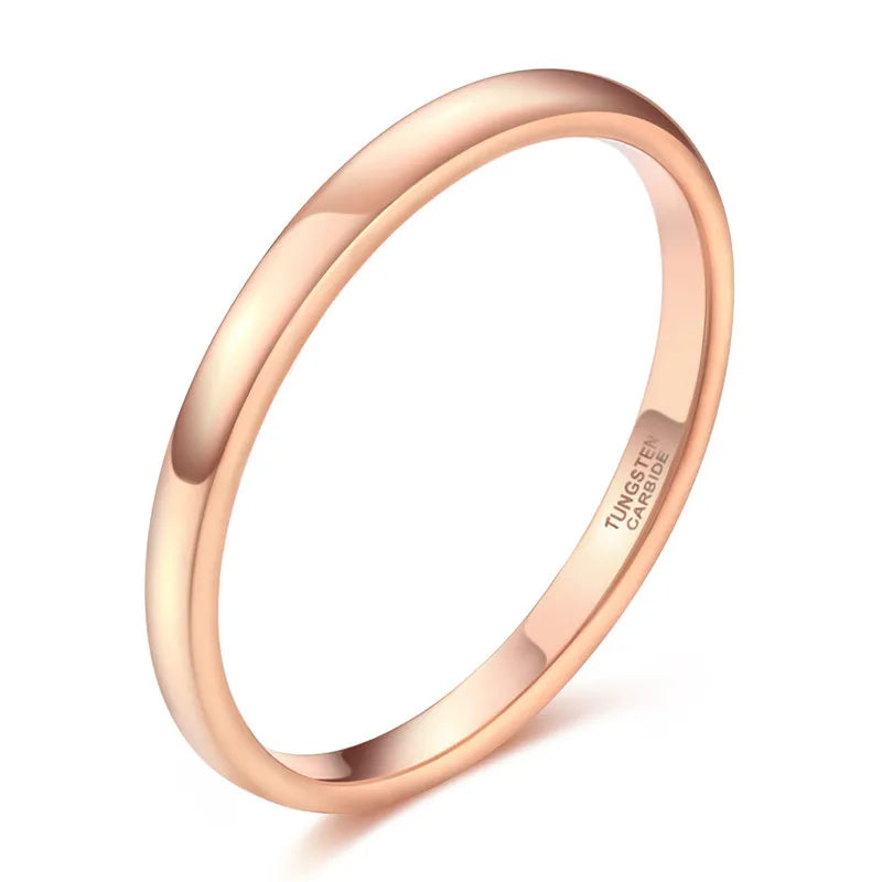 Rose Gold Tungsten Ring - 2mm / 6