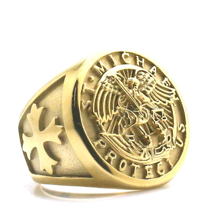 saint michael ring