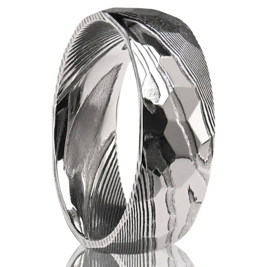 Silver Damascus Ring - 12 - rings