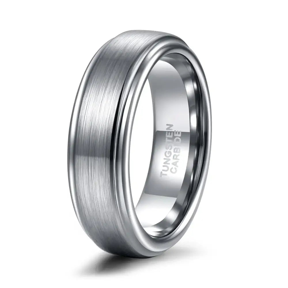 Silver Tungsten Engagement Ring for Her - rings