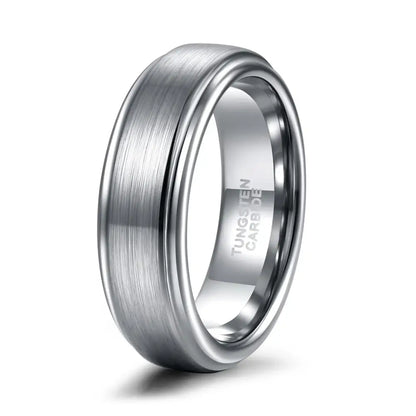 Silver Tungsten Engagement Ring for Her - rings