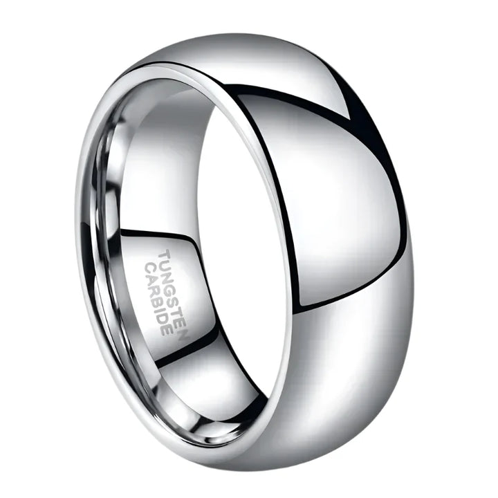 Silver Tungsten Ring - 8mm / 8.5