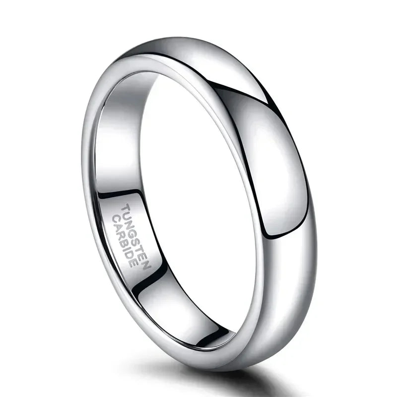 Silver Tungsten Ring - 4mm / 5.5