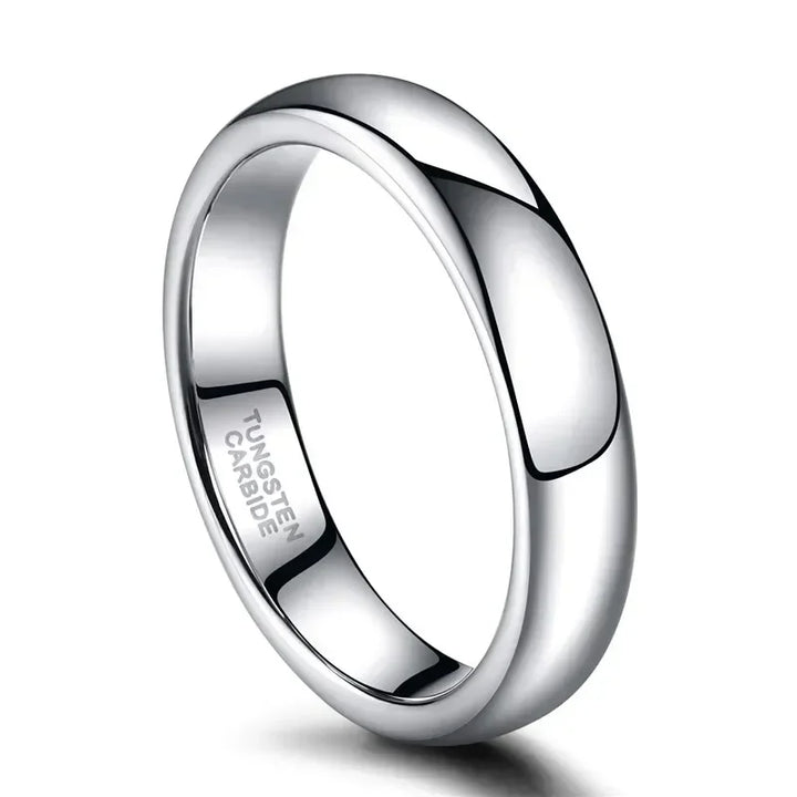 Silver Tungsten Ring - 4mm / 5.5