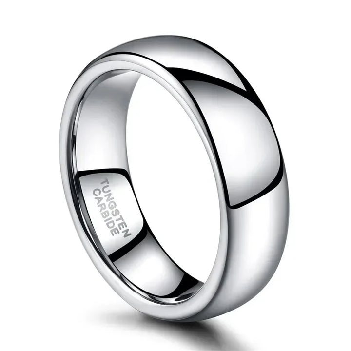 Silver Tungsten Ring - 6mm / 4