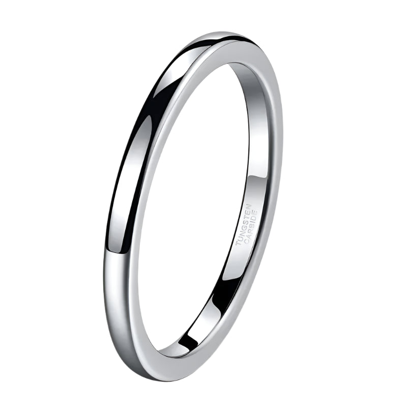 Silver Tungsten Ring - 2mm / 8