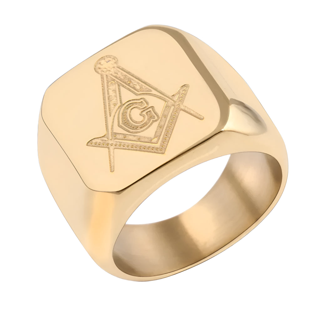 Stainless Steel Masonic Ring