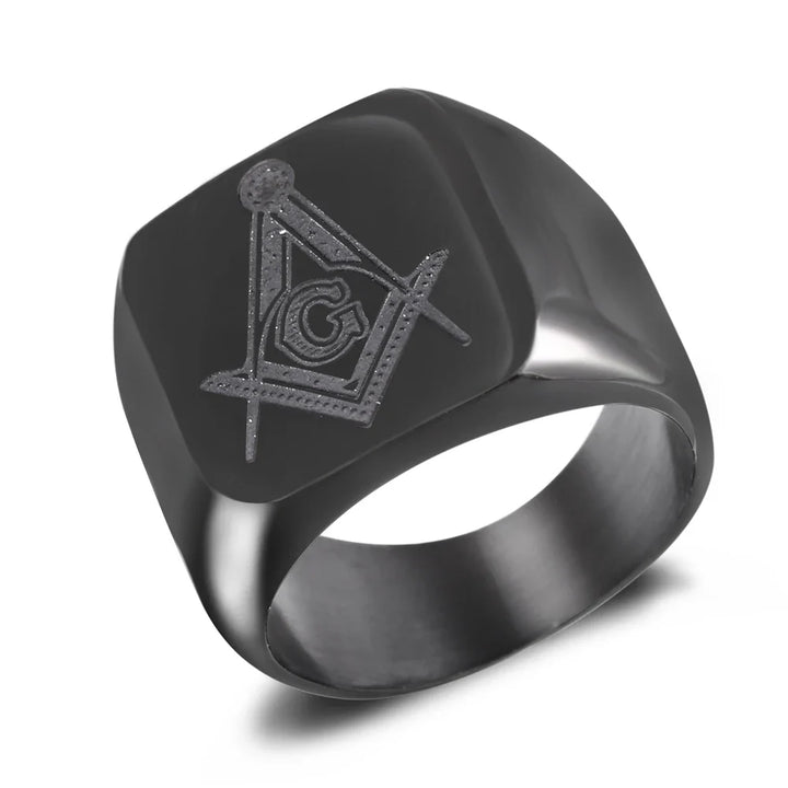 Stainless Steel Masonic Ring