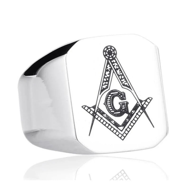 Stainless Steel Masonic Ring