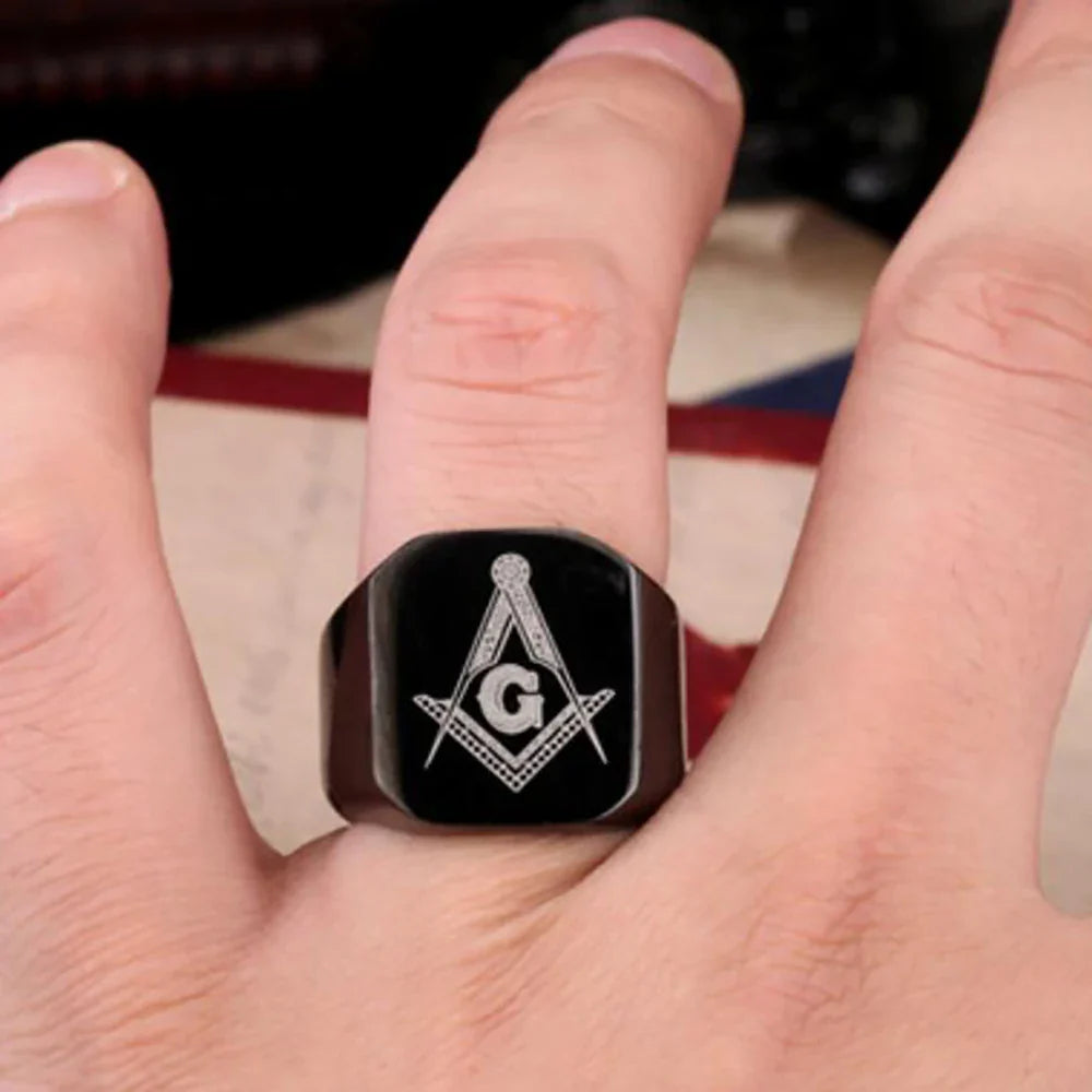 Stainless Steel Masonic Ring