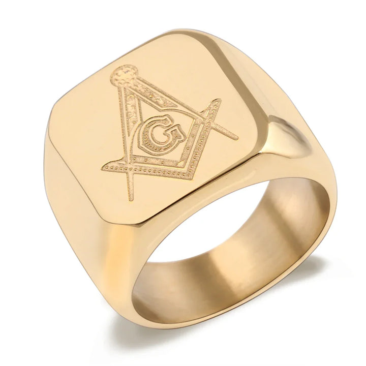 Stainless Steel Masonic Ring