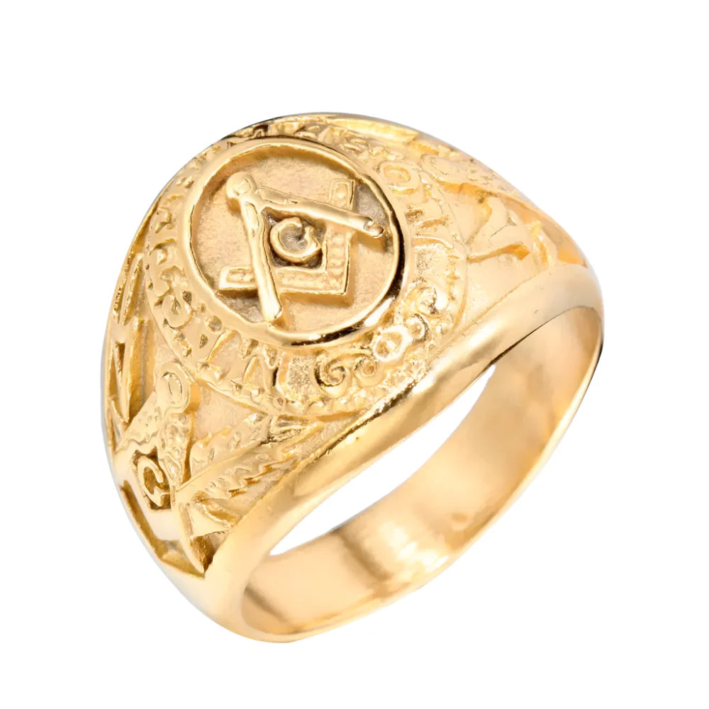 Titanium Masonic Ring - 5 / AS 13