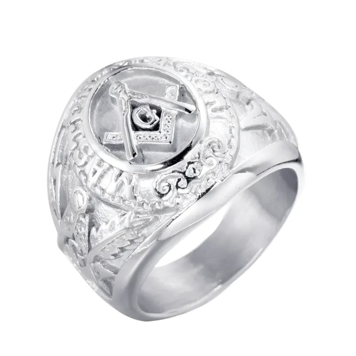 Titanium Masonic Ring - 6 / AS 13