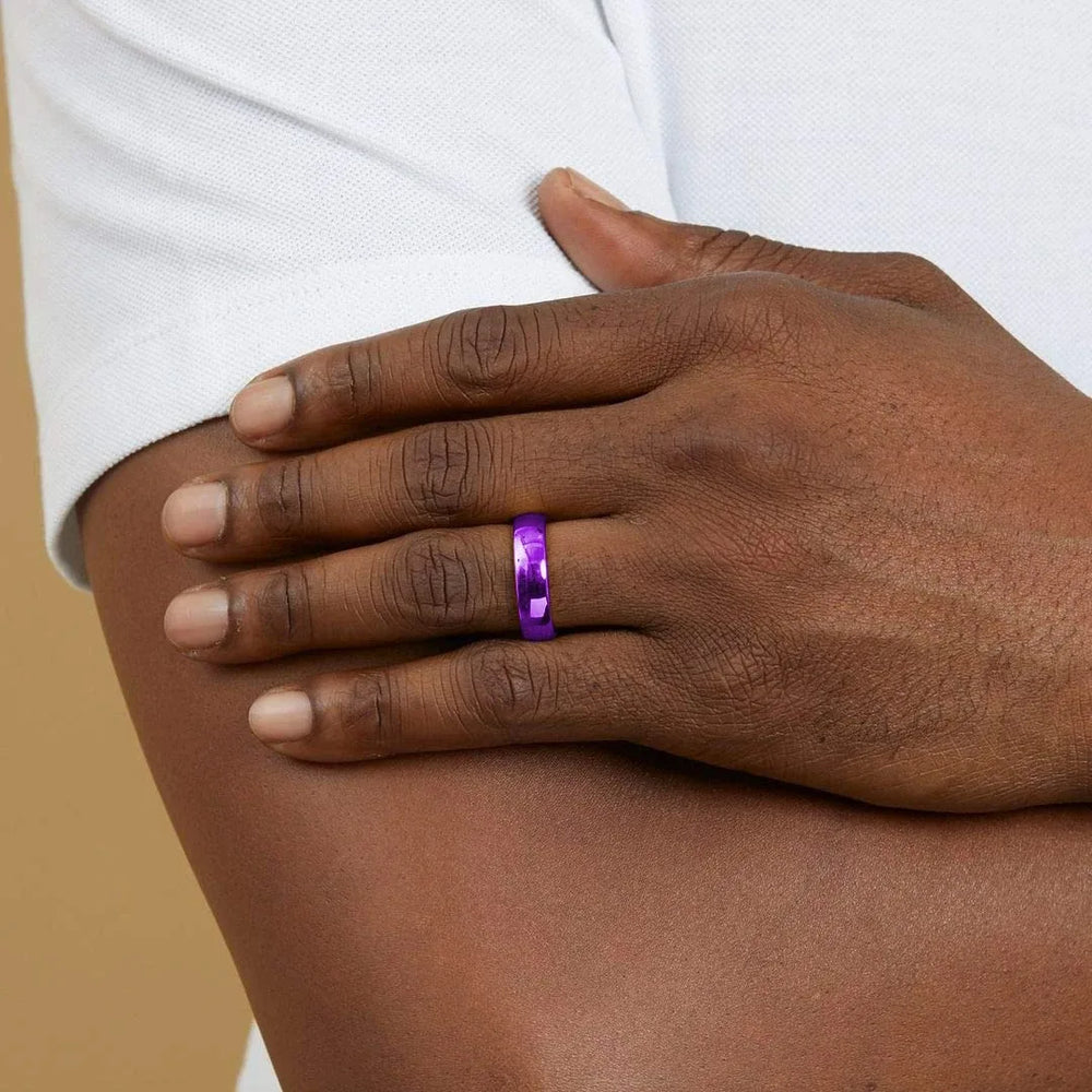 titanium rings purple