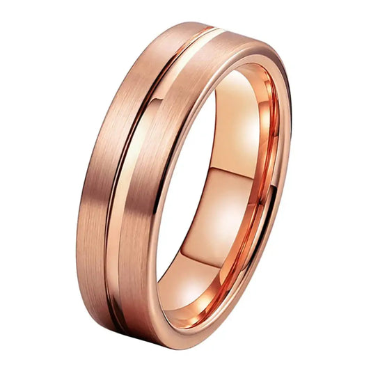 Tungsten Carbide Engagement Ring - Rose Gold 6mm / 7.5