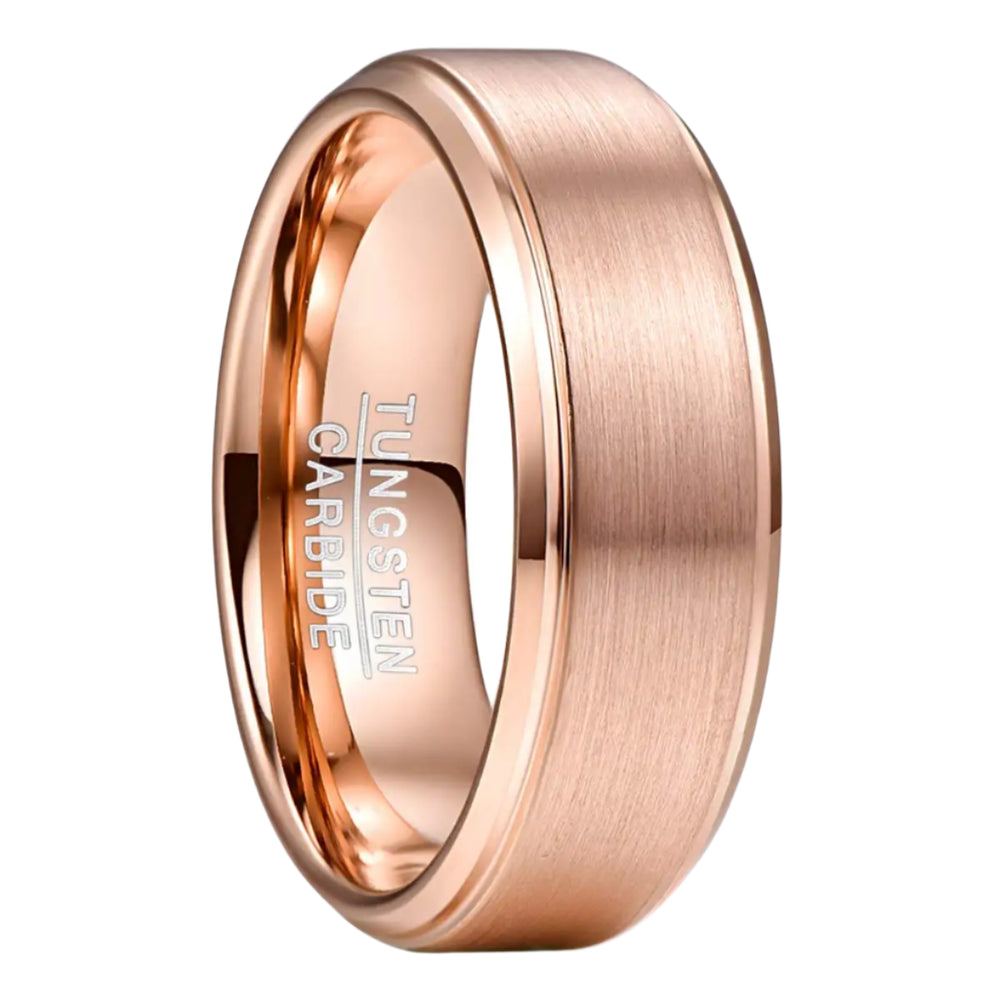 Tungsten Carbide Ring Rose Gold