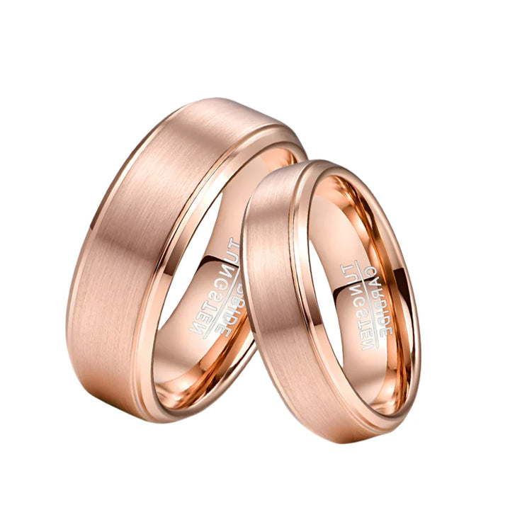 Tungsten Carbide Ring Rose Gold