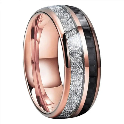 Tungsten Carbon Fiber Mens Ring - rings