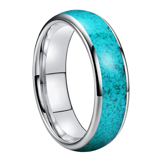 Tungsten Turquoise Ring - rings