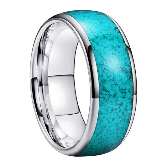 Tungsten Turquoise Ring - rings