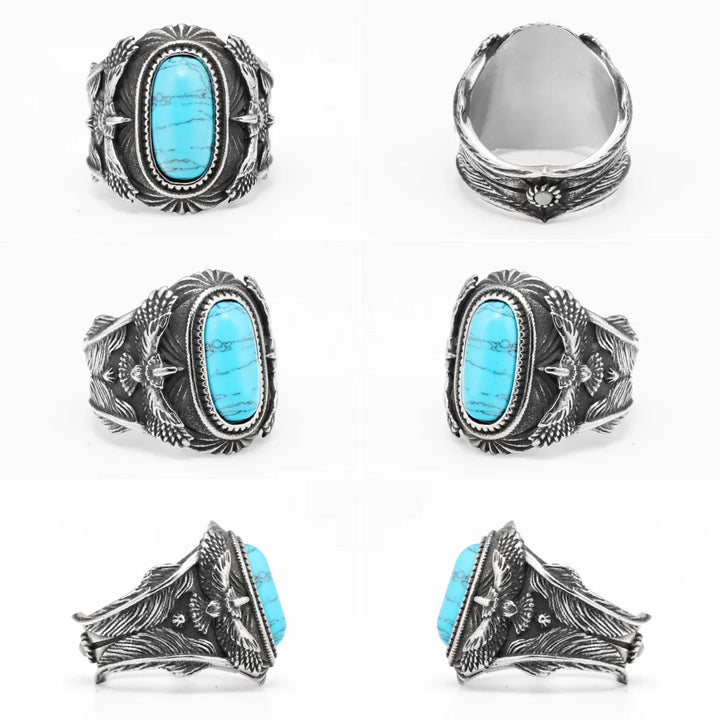 Turquoise Eagle Ring - Soar / 7