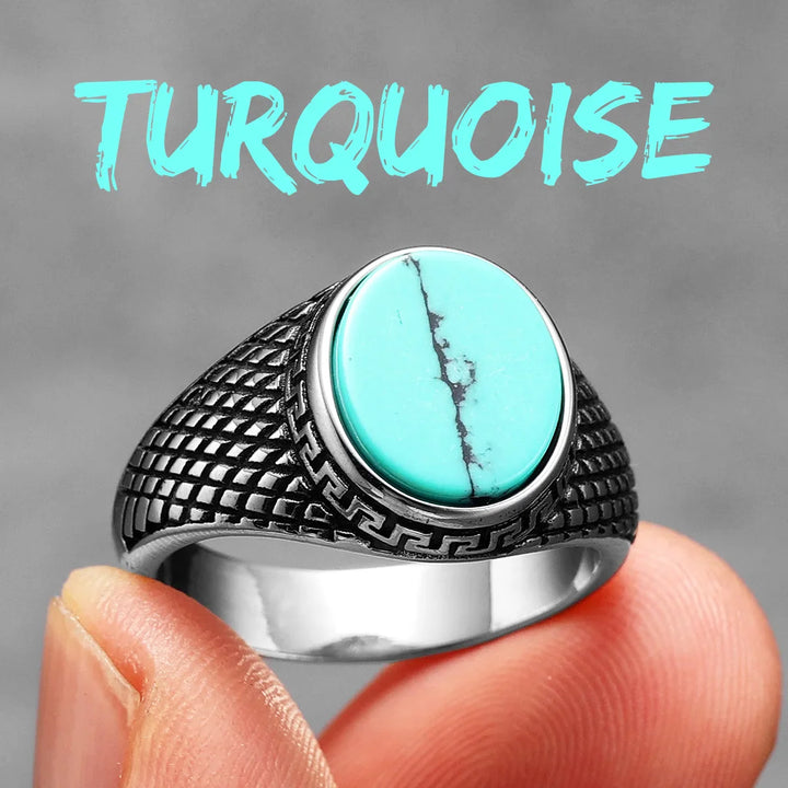 Turquoise Gemstone Ring - Turquoise-LB / 7