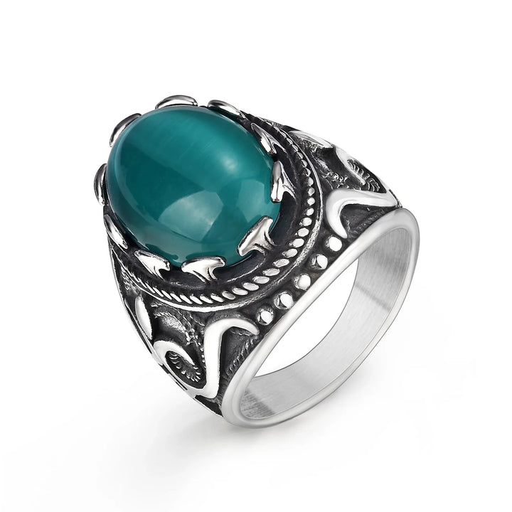 Turquoise Signet Ring - 15 / Green