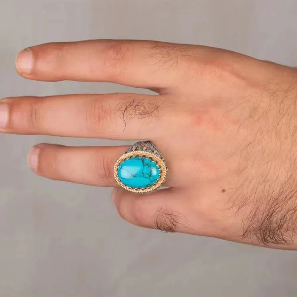Turquoise Zircon Ring