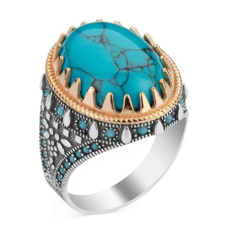 Turquoise Zircon Ring