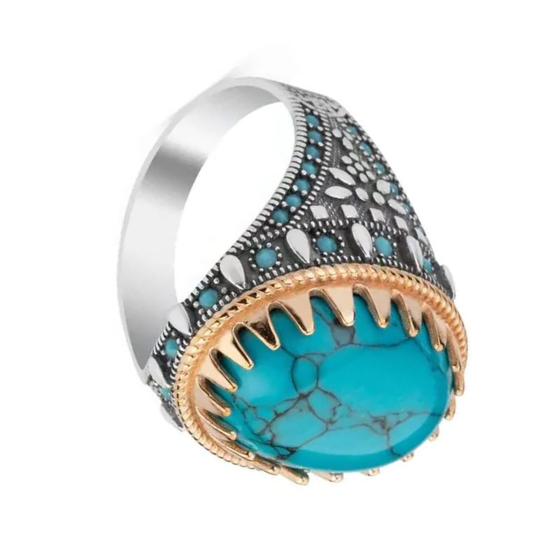 Turquoise Zircon Ring