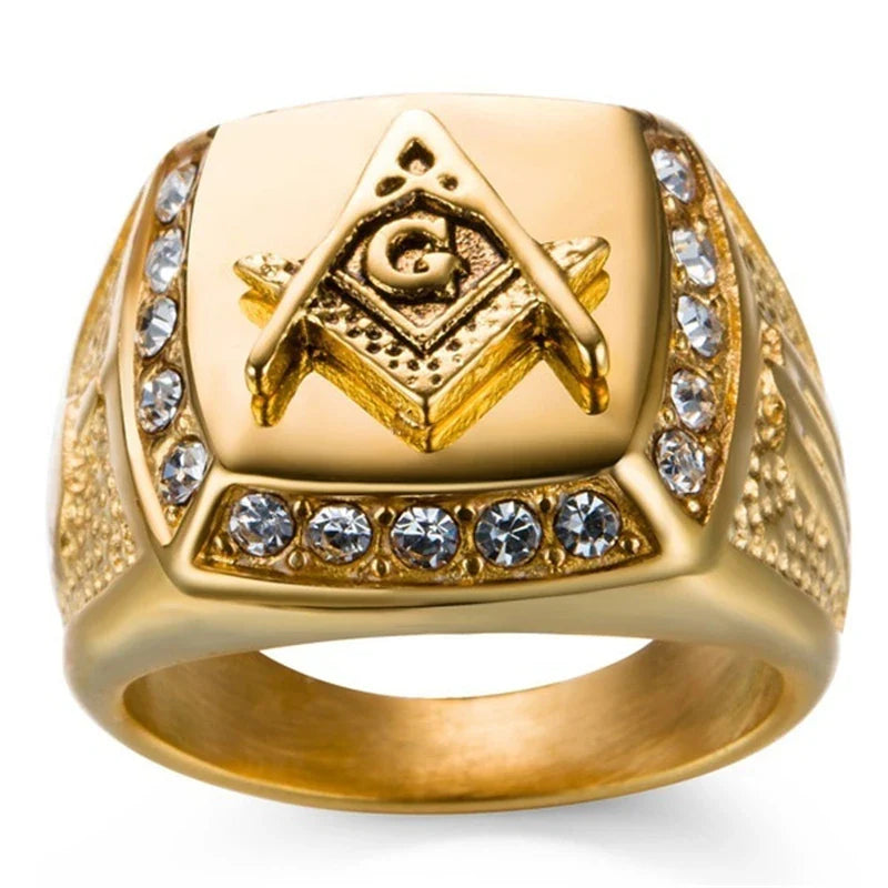 Vintage Gold Masonic Ring