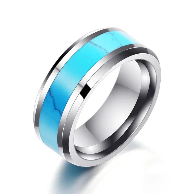 Wedding Turquoise Ring - Silver / 6