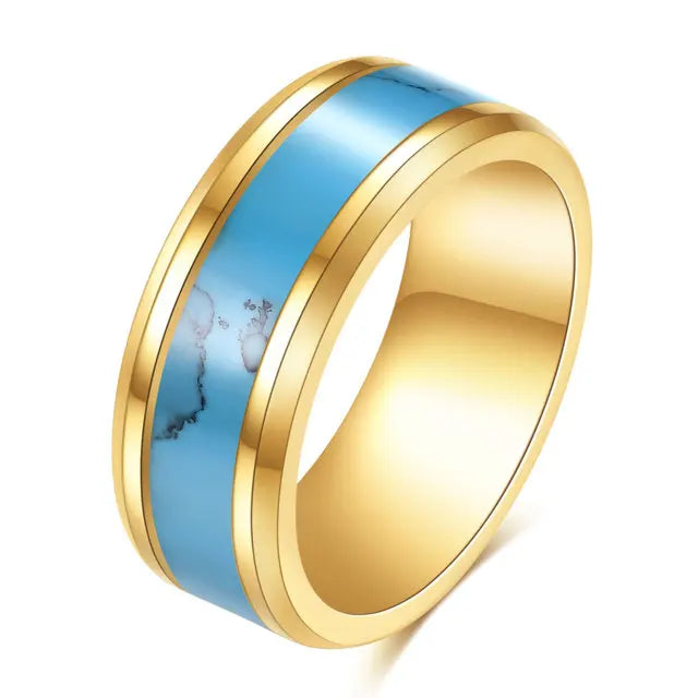 Wedding Turquoise Ring - Gold 2 / 6