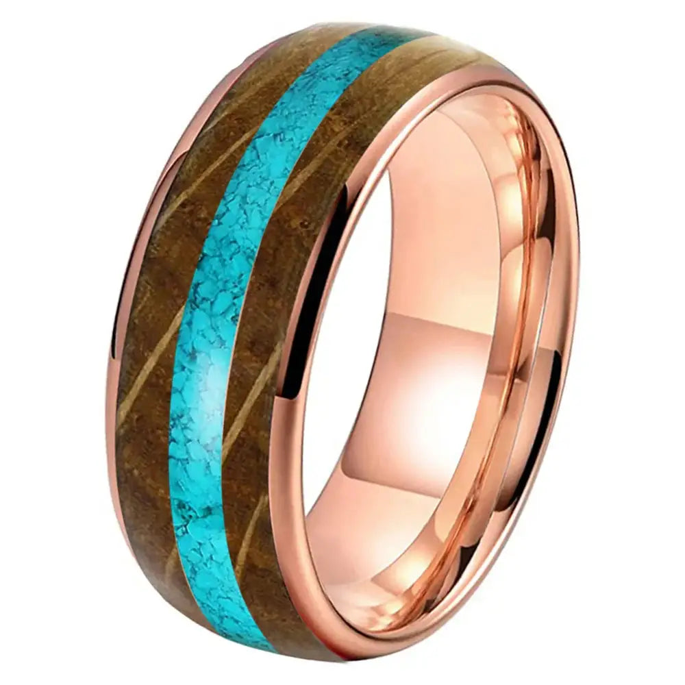 Whiskey Barrel Wood Ring - Rose / 7 - rings