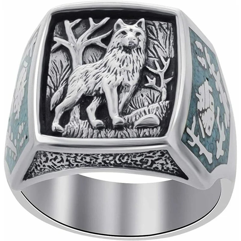 Wolf Silver Ring