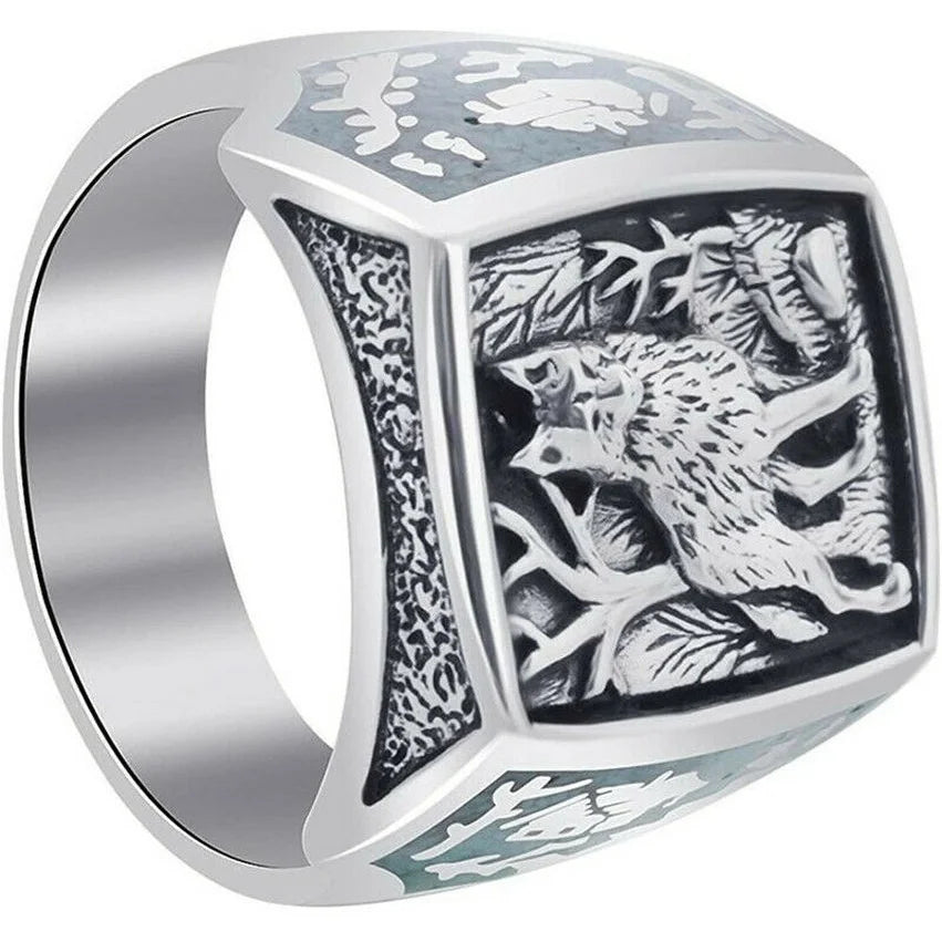 Wolf Silver Ring
