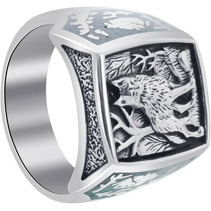 Wolf Silver Ring