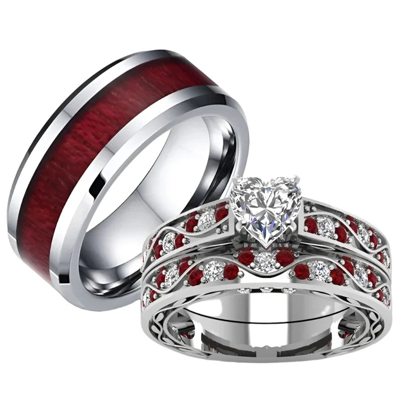 Wood Inlay Wedding Ring