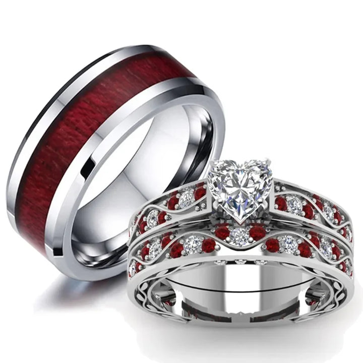 Wood Inlay Wedding Ring